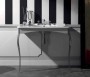 Kerasan Retro umywalka biała stojąca na nogach brąz bronzo 100x55 1049K3