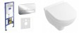 Villeroy&Boch ViConnect + O.novo Compact 49cm - Zestaw 5w1 - kompletny stelaż + muszla + deska wolnoopadająca