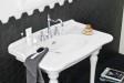 Artceram Hermitage umywalka z blatem ceramicznym 92x58 cm retro biała HEL005