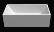 Cristalstone Linea Ideal wanna wolnostojąca 170x80 cm biały matowy, satynowy mat W1700-WRT4