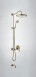 Tres Clasic zestaw wannowo-prysznicowy z baterią podtynkową z wylewką wannową stary mosiądz 242.180.06.LV