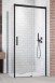 Radaway Idea Black KDJ kabina prostokątna 120x100 drzwi przesuwne prawe 100 i ścianka 120 czarny przeźroczyste Easy Clean 387040-54-01R + 387054-54-01L