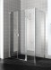 Kermi Raya drzwi wahadłowe 2-skrzydłowe z polem stałym prawe 120 cm srebrny przeźroczyste KermiClean RAPFR12020VPK