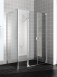 Kermi Raya drzwi wahadłowe 2-skrzydłowe z polem stałym lewe 180 cm srebrny przeźroczyste KermiClean RAPFL18020VPK
