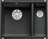 Blanco Subline 350/150-U zlewozmywak ceramiczny 1,5 komory podwieszany z korkiem InFino kolor czarny 523747