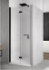 Sanswiss Solino Black Line drzwi składane dwuczęściowe LEWE 100 cm do wnęki lub ścianki czarny mat przeźroczyste SOLF1G10000607