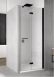 Sanswiss Solino Black Line drzwi składane dwuczęściowe PRAWE 75 cm do wnęki lub ścianki czarny mat przeźroczyste SOLF1D07500607