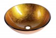 Sapho Beauty Ago umywalka okrągła 42x42 cm nablatowa / stawiana na blat złota 2501-19