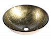 Sapho Beauty Fianna umywalka okrągła 42x42 cm nablatowa / stawiana na blat złota 2501-21