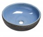 Sapho Priori umywalka okrągła 42x42 cm nablatowa/ stawiana na blat niebieski szary PI020