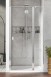 Radaway Nes DWJ II drzwi wnękowe wahadłowe z polem stałym 120cm prawe chrom przeźroczyste Easy Clean 10036120-01-01R