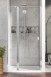 Radaway Nes DWJ II drzwi wnękowe wahadłowe z polem stałym 120cm lewe chrom przeźroczyste Easy Clean 10036120-01-01L
