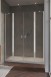 Radaway Nes DWD II drzwi wnękowe dwuczęściowe wahadłowe 200cm chrom przeźroczyste Easy Clean 10037103-01-01+10041097-01-01