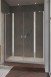 Radaway Nes DWD II drzwi wnękowe dwuczęściowe wahadłowe 140cm chrom przeźroczyste Easy Clean 10037083-01-01+10041057-01-01