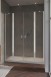 Radaway Nes DWD II drzwi wnękowe dwuczęściowe wahadłowe 130cm chrom przeźroczyste Easy Clean 10037073-01-01+10041057-01-01