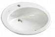 Sapho Tropico umywalka owalna 58x46cm wpuszczana w blat ceramika biały TP230