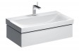 Geberit Xeno 2 szafka pod umywalkę z jedną szufladą LED 90 cm biały połysk 500.508.01.1