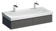 Geberit Xeno 2 szafka pod umywalkę z dwoma szufladami LED 120 cm ciemny czary struktura 500.517.43.1