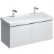 Geberit Xeno 2 szafka pod umywalkę z czterema szufladami LED 120 cm biały połysk 500.518.01.1
