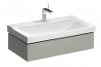 Geberit Xeno 2 szafka pod umywalkę z jedną szufladą LED 90 cm lakierowany szary mat 500.508.00.1