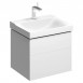 Geberit Xeno 2 szafka pod umywalkę z dwoma szufladami LED 60 cm biały połysk 500.506.041.1