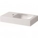 Geberit iCon umywalka kompaktowa z powierzchnią odkładczą z otworem na baterię po lewej stronie bez przelewu 53x31 cm ceramika biały 124153000