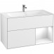 Villeroy&Boch Finion szafka pod umywalkę 100cm z otwartą półką Glossy White Lacquer biały F040GFGF
