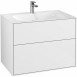 Villeroy&Boch Finion szafka pod umywalkę 80 cm z oświetleniem ściennym Glossy White Lacquer biały G01000GF