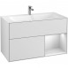 Villeroy&Boch Finion szafka pod umywalkę 100cm z otwartą półką i oświetleniem ściennym White Matt Lacquer biały G040MTMT