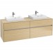 Villeroy&Boch Collaro szafka pod umywalkę wisząca do dwóch umywalek 50 cm 160x54x50 cm Nordic Oak C02100VJ