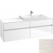 Villeroy&Boch Collaro szafka pod umywalkę wisząca do umywalki 80 cm z prawej strony 160x54x50 cm White Wood C02700E8
