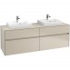 Villeroy&Boch Collaro szafka pod umywalkę wisząca do dwóch umywalek 50 cm 160x54x50 cm Soft Grey C02100VK