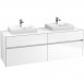 Villeroy&Boch Collaro szafka pod umywalkę wisząca do dwóch umywalek 50 cm 160x54x50 cm White Matt C02100MS