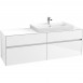 Villeroy&Boch Collaro szafka pod umywalkę wisząca do umywalki 80 cm z prawej strony 160x54x50 cm Glossy White C02700DH