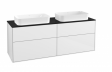 Villeroy&Boch Finion szafka pod dwie umywalki 160 cm z oświetleniem ściennym Glossy White Lacquer biały G31200GF