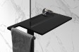 Huppe Select+ Shower Board półka z wieszakiem na zacisk czarny SL2401123