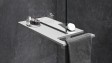 Huppe Select+ Shower Board półka z wieszakiem na zacisk srebrny matowy SL2401087