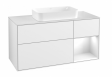 Villeroy&Boch Finion szafka pod umywalkę 120 cm z 4 szufladami i oświetleniem LED Glossy White Lacquer biały G711GFGF