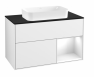 Villeroy&Boch Finion szafka pod umywalkę 100 cm z 2 szufladami z otwartą półką z oświetleniem LED Glossy White Lacquer biały G62GFGF