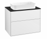 Villeroy&Boch Finion szafka pod umywalkę 80 cm z 2 szufladami i oświetleniem LED Glossy White Lacquer biały G63200GF