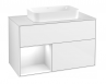Villeroy&Boch Finion szafka pod umywalkę 100 cm z 2 szufladami z otwartą półką Glossy White Lacquer biały F651GFGF