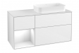 Villeroy&Boch Finion szafka pod umywalkę 120 cm z 4 szufladami umywalka z prawej strony Glossy White Lacquer biały F681GFGF