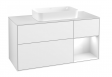 Villeroy&Boch Finion szafka pod umywalkę 120 cm z 4 szufladami i oświetleniem LED Glossy White Lacquer biały F711GFGF
