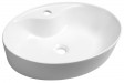 Sapho Mariana umywalka owalna nablatowa/stawiana na blat ceramiczna 57x41cm biały AR483