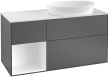 Villeroy&Boch Finion szafka pod umywalkę 120 cm z 4 szufladami i otwartą półką Anthracite Matt Lacquer grafit FA41GKGK