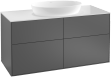 Villeroy&Boch Finion szafka pod umywalkę 120 cm z 4 szufladami Anthracite Matt Lacquer grafit FA3100GK