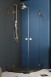 Radaway Essenza Pro Gold PDD kabina półokrągła asymetryczna 90Lx100R drzwi otwierane złoty przeźroczyste Easy Clean 10095090-09-01L + 10095100-09-01R