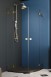 Radaway Essenza Pro Gold PDD kabina półokrągła asymetryczna 80Lx90R drzwi otwierane złoty przeźroczyste Easy Clean 10095080-09-01L + 10095090-09-01R