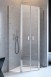 Radaway Nes PTD kabina pięciokątna 100x100 drzwi dwuczęściowe wahadłowe chrom przeźroczyste Easy Clean 10051000-01-01 + 10051100-01-01
