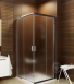 Ravak Blix 1/2 kabiny prysznicowej 90 cm z narożnym wejściem drzwi przesuwne srebrny połysk szkło grape ANTICALC BLRV2K 1XV70C00ZG